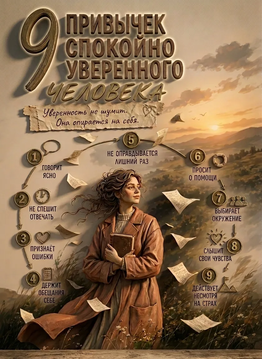 9 привычек спокойно уверенного человека.
