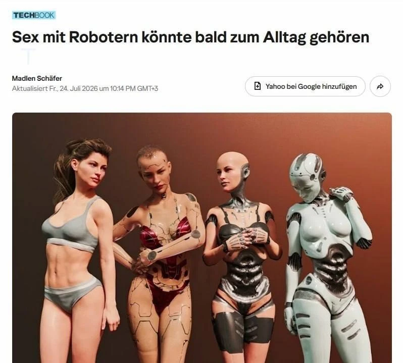 🤖 К 2030 году секс-роботы перестанут быть научной фантастикой

Эволюция цифровых развлечений идет п