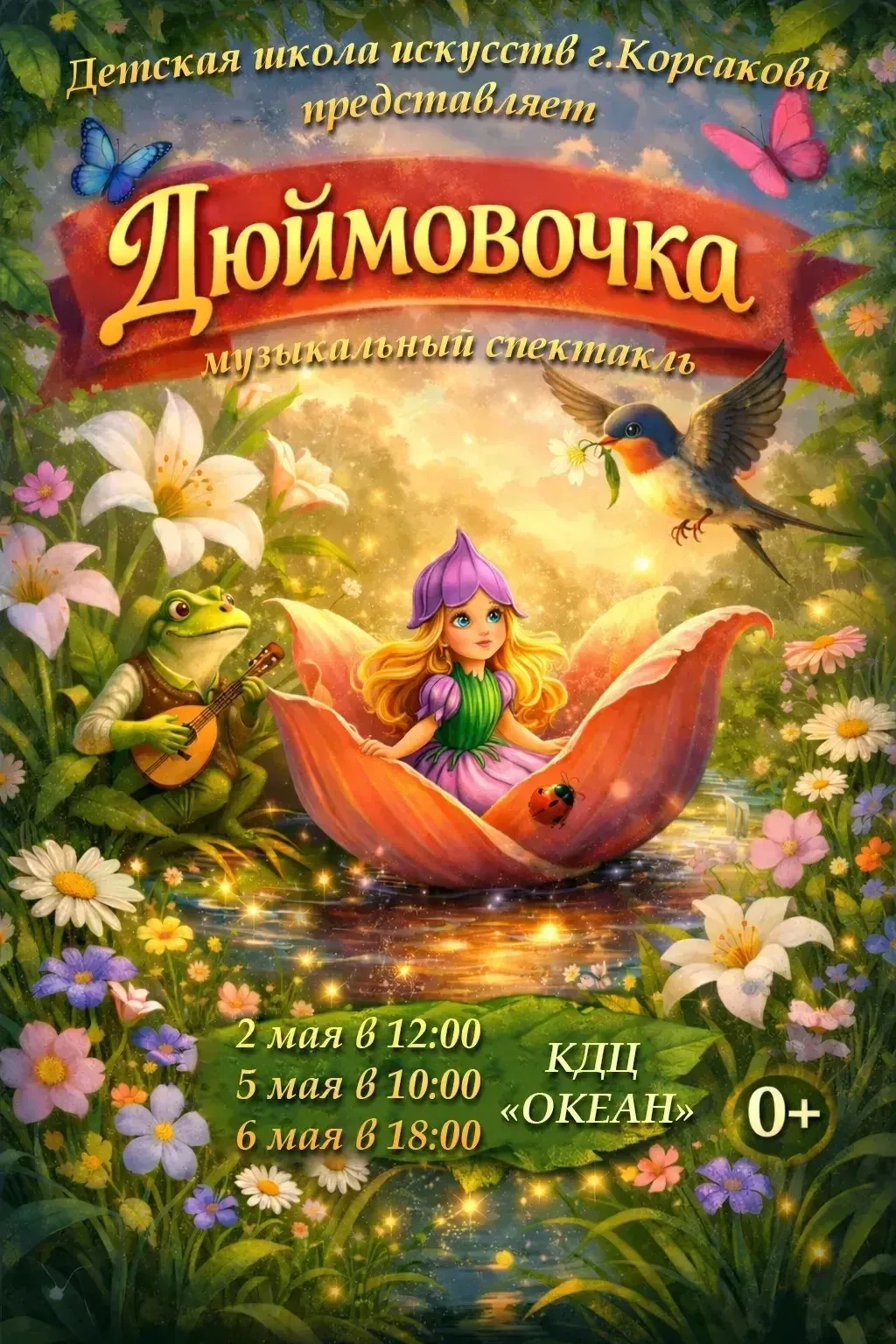 Волшебство на сцене! Детская школа искусств представляет музыкальную сказку «Дюймовочка»
