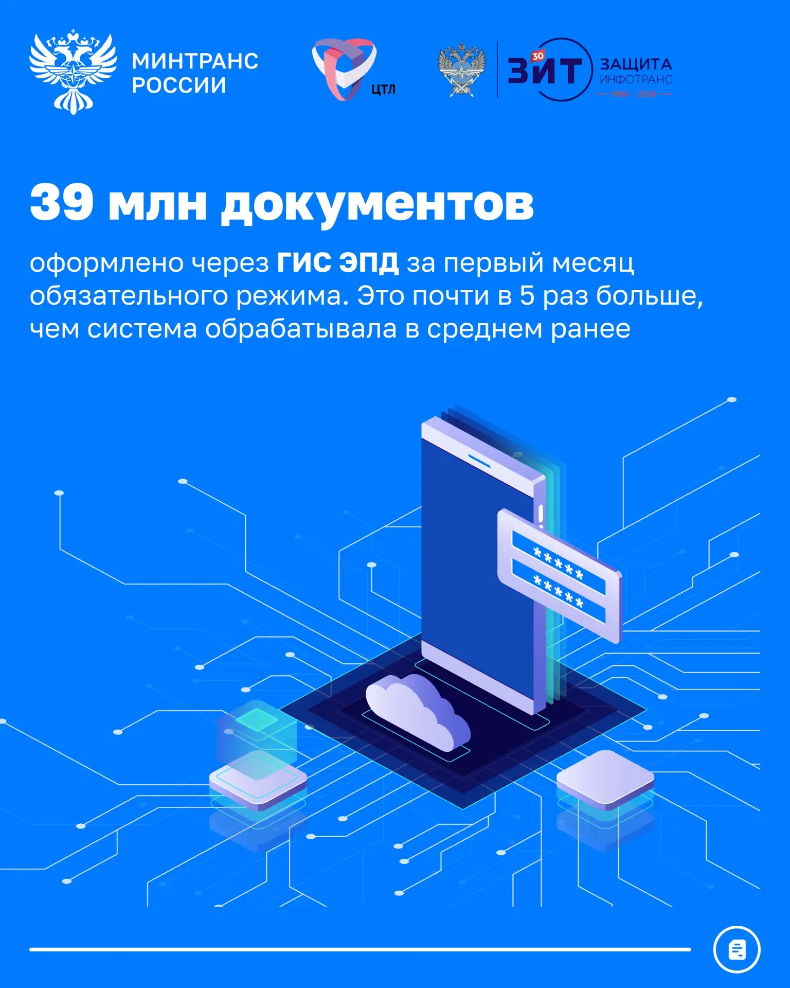 За месяц через ГИС ЭПД оформили более 39 млн документов