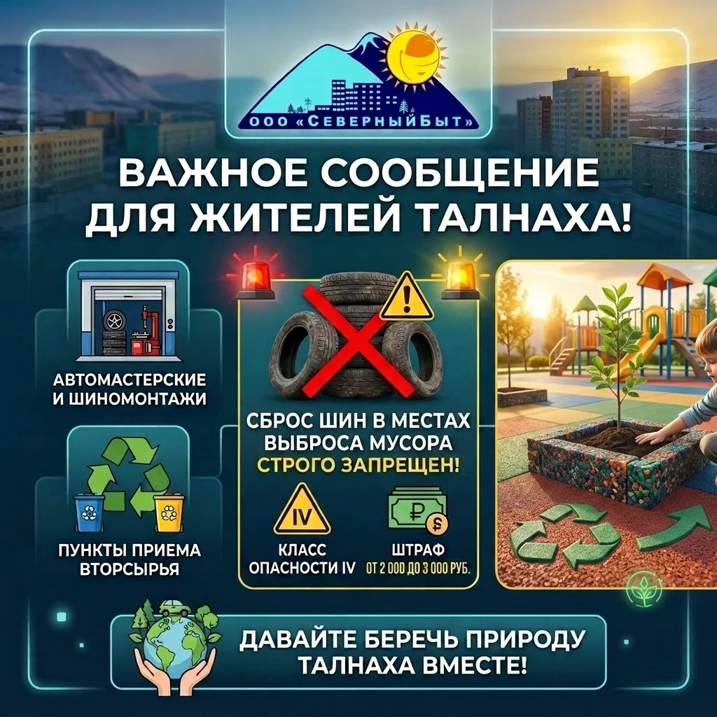 Важное объявление для жителей Талнаха! ⚠️

На территории нашего района нет специализированных заводо