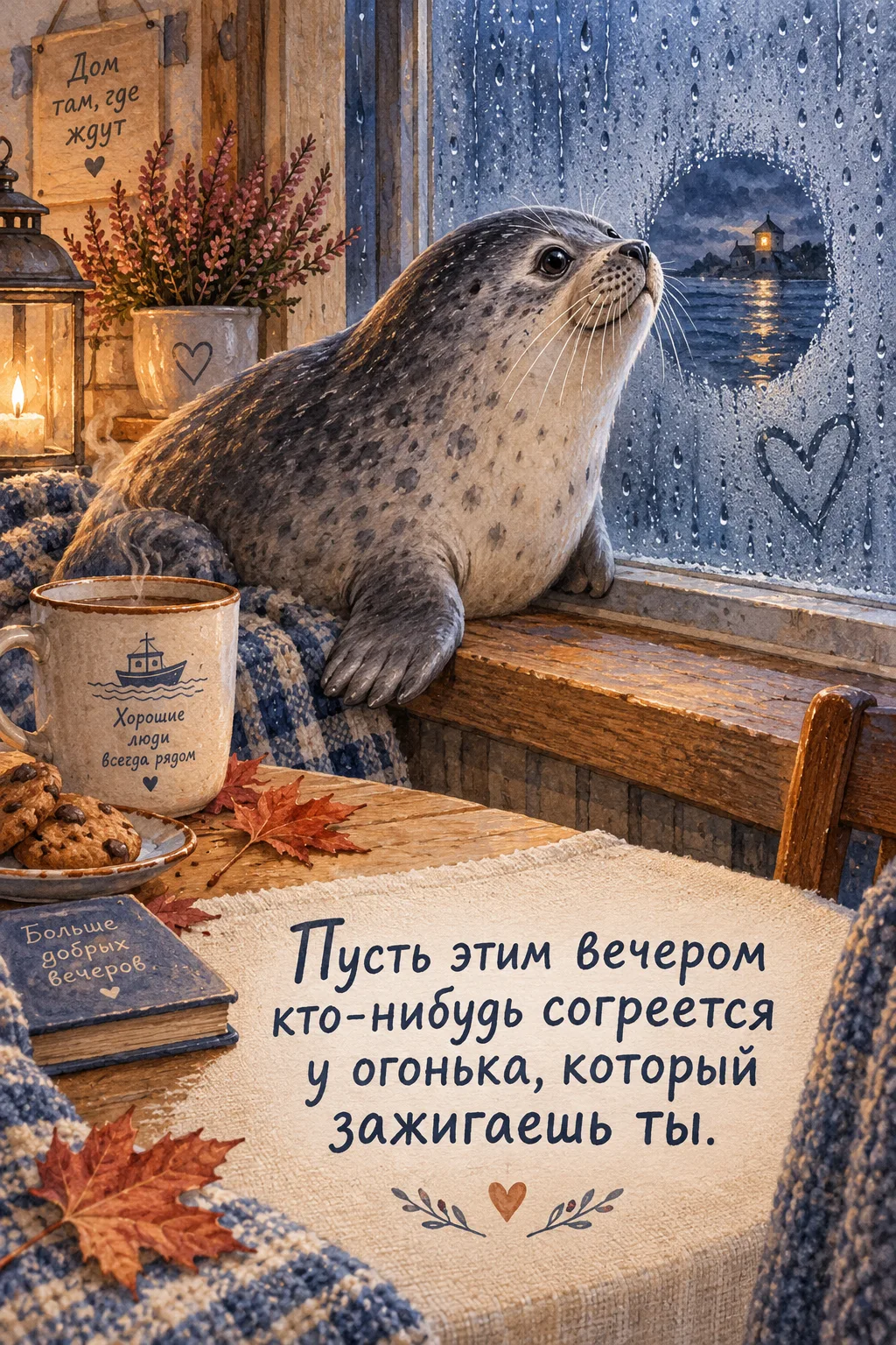 Сегодня вечером я снова приплыл к нашему кухонному столу — туда, где в окно барабанит д...
