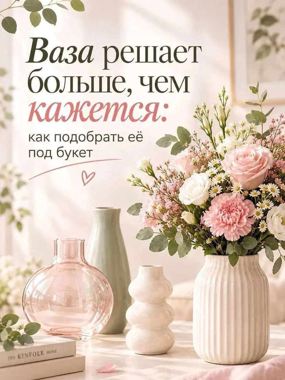 Ваза решает больше, чем кажется: как подобрать её под букет 🌸🌿