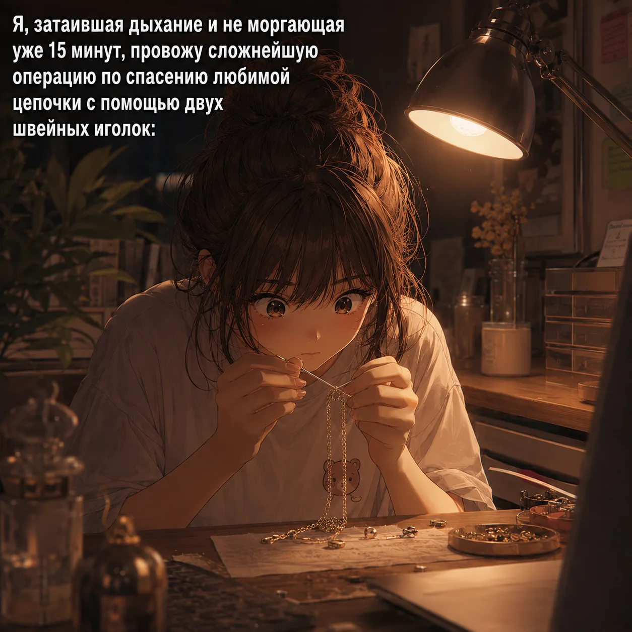 Как распутать тонкую цепочку

Обнаружила тугой узел на любимом украшении? Мои золотые, сейчас всё ра