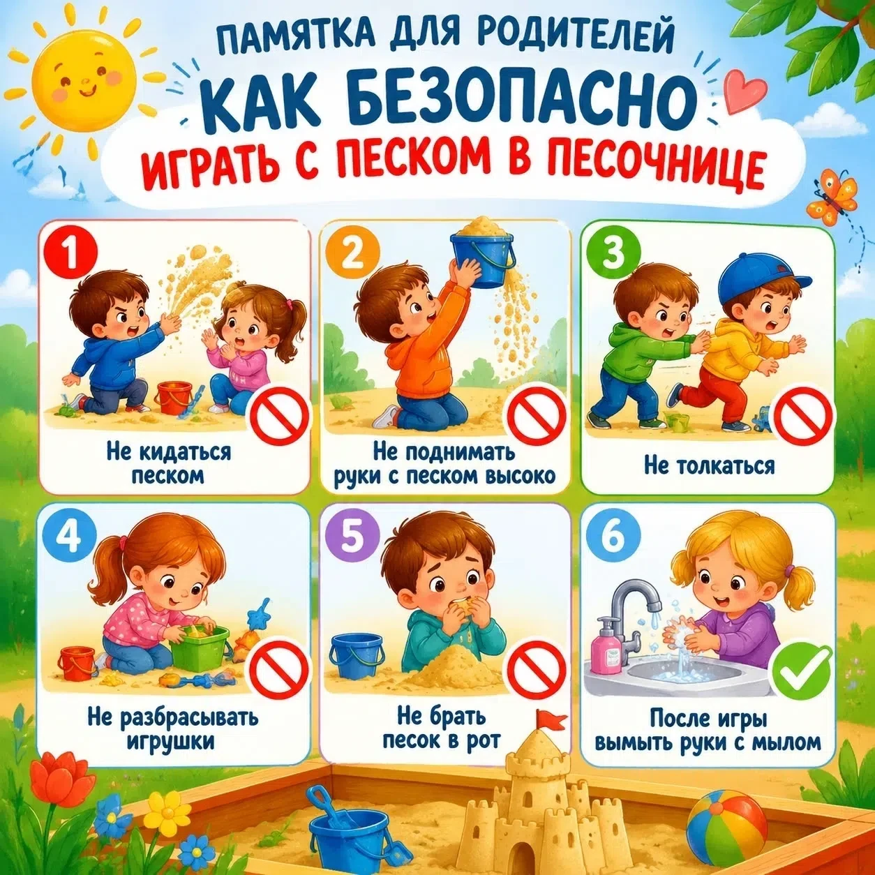 📌Рубрика #Советы_родителям 

🏖 Песочница: источник радости или скрытая угроза? Как играть безопасн