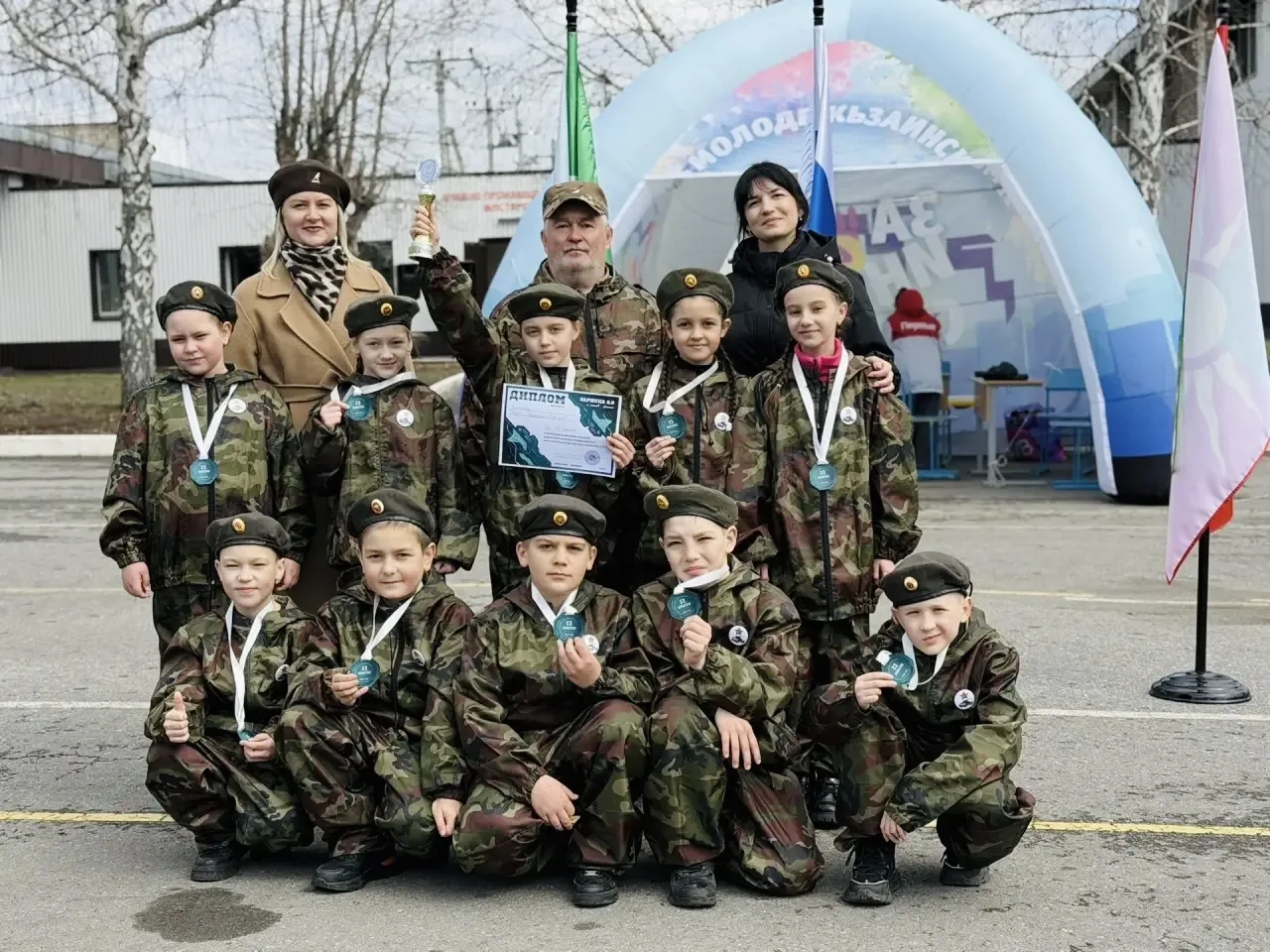 Сегодня состоялся муниципальный этап военно-патриотического конкурса «Зарница 2.0» для младшей групп