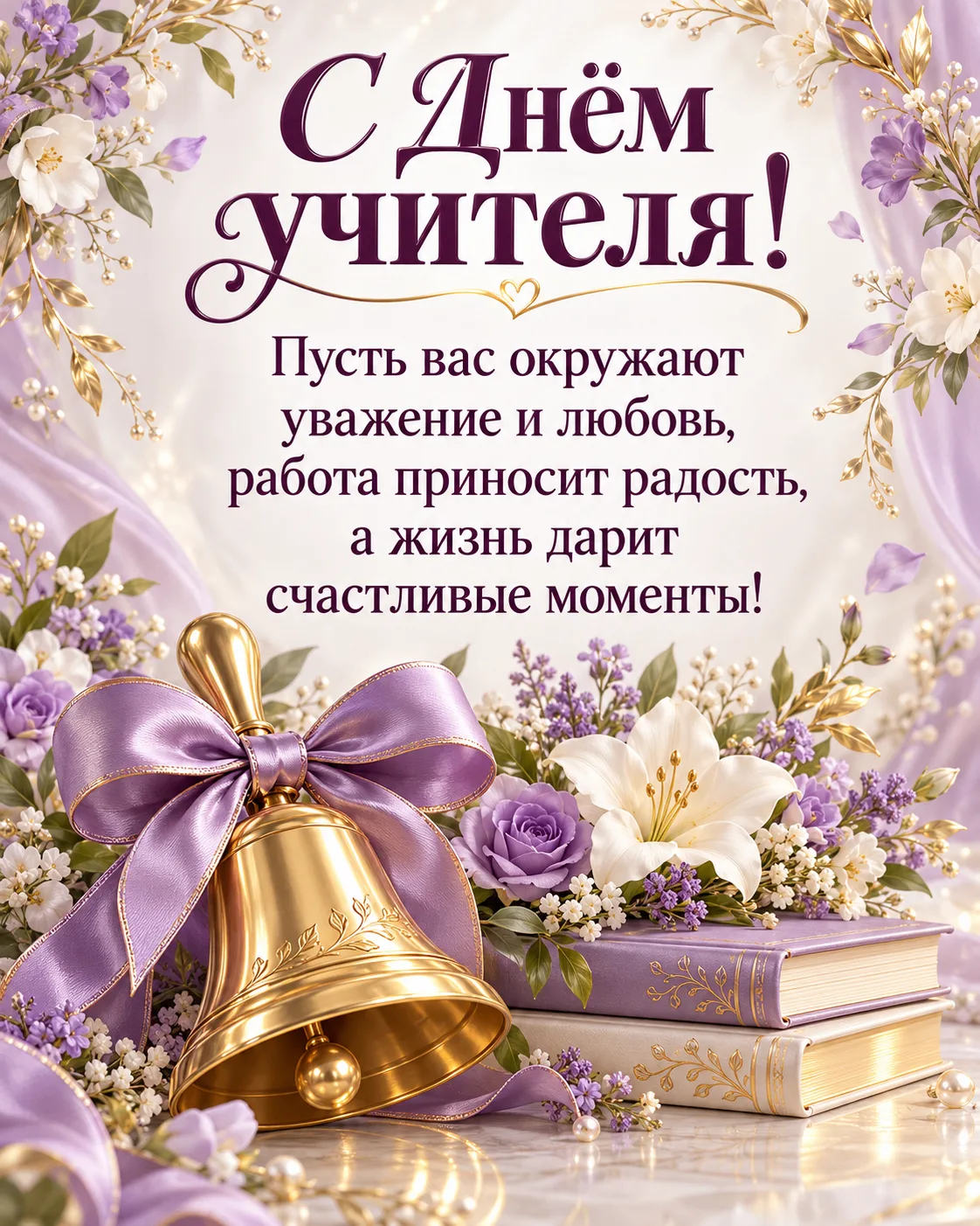 💐 С Днём учителя! Спасибо за терпение, поддержку и веру в своих учеников.