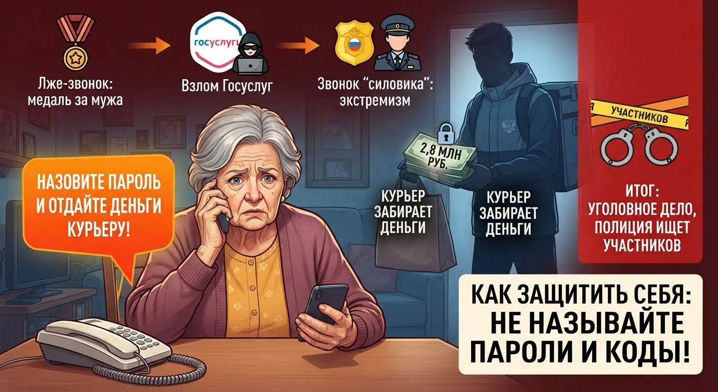 🚨 «Назвали пароль — и отдала деньги»: у вдовы в Хабаровском районе выманили 2,8 млн ру...