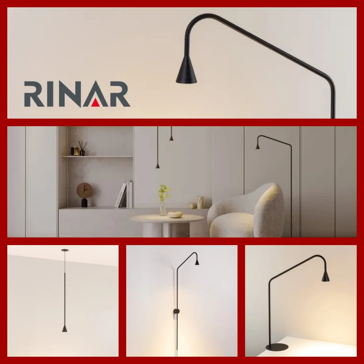 ‎Коллекция RINAR — это именно тот финальный аккорд. Эти стильные светильники с узким лу...