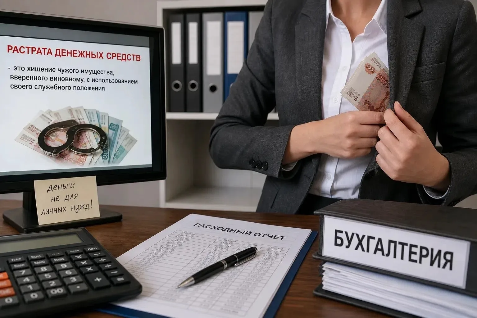 787 тысяч рублей: главный бухгалтер‑кассир осуждена за присвоение средств предприятия.
