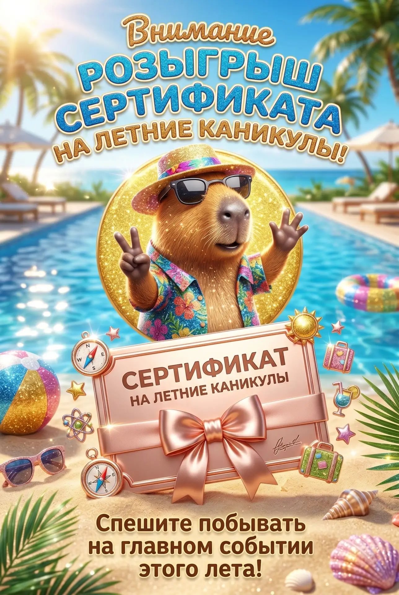 🎁 ВЫИГРАЙ НЕДЕЛЮ КАНИКУЛ В КЛУБЕ «КАПИБАРА»!

Друзья, родители и все-все-все! 💛

Наш детский клуб 