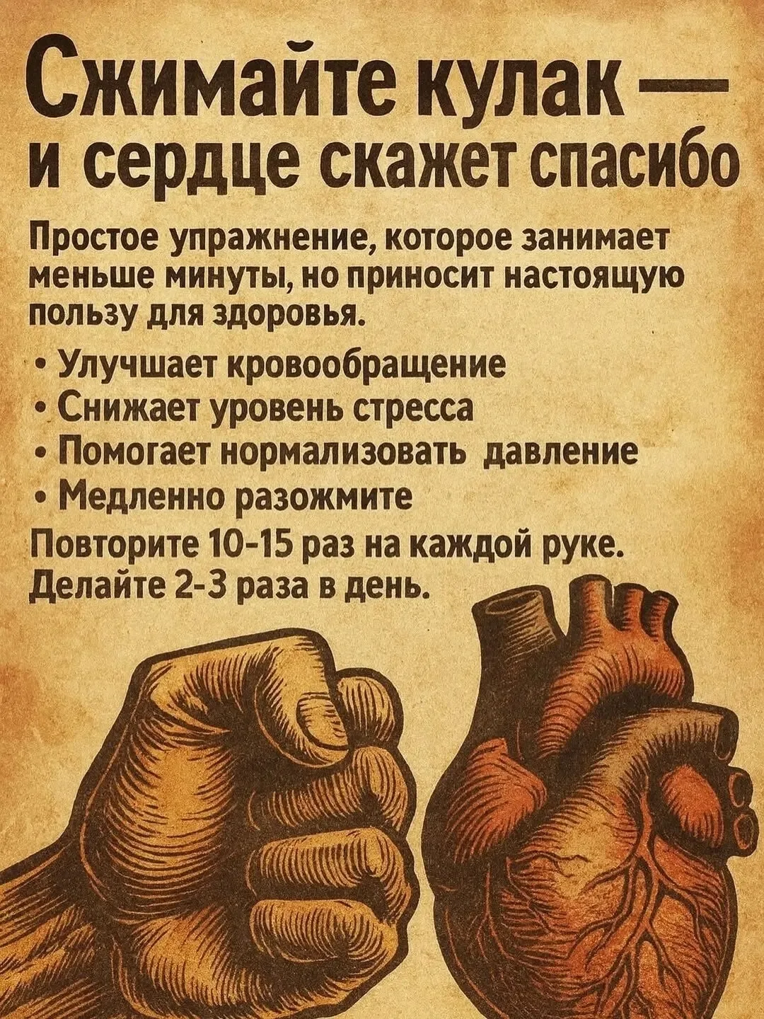 💪 Сжимайте кулак — и сердце скажет спасибо ❤