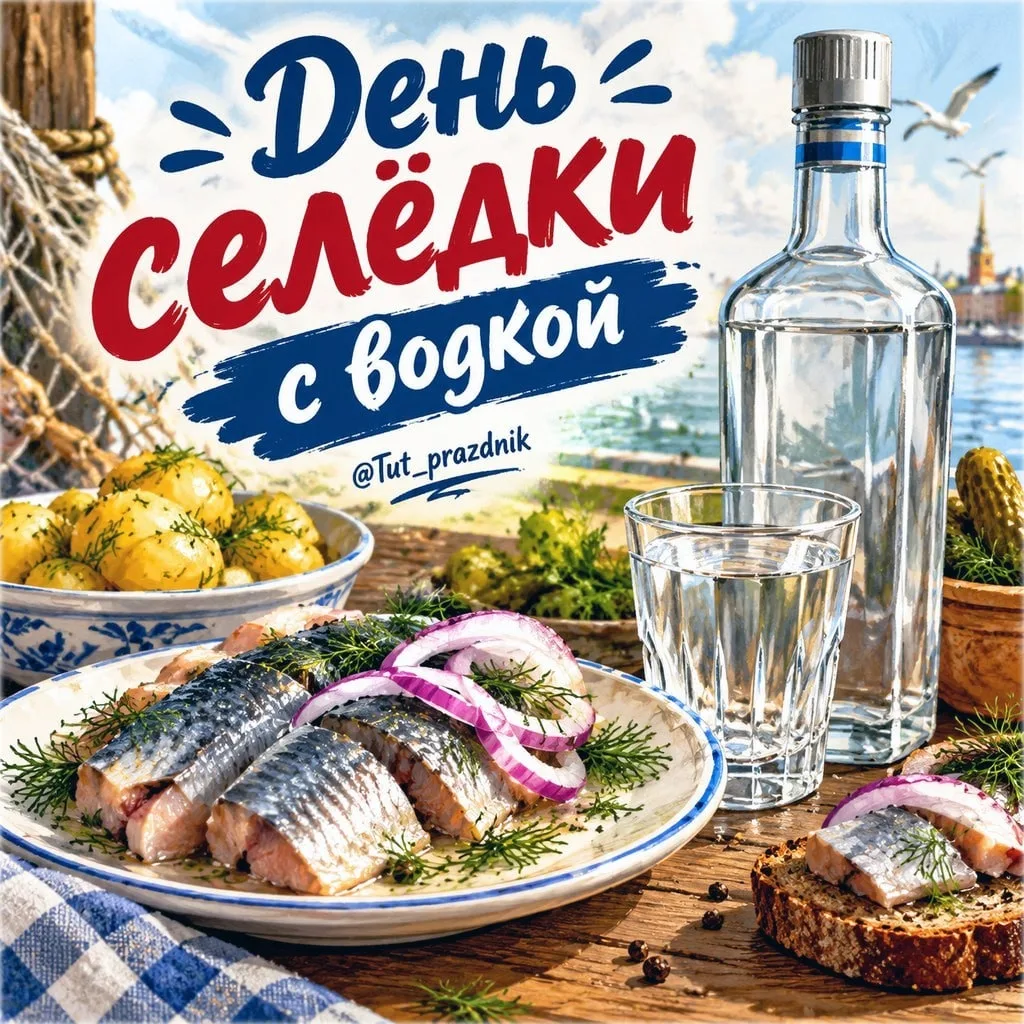 🐟🥃 4 октября — День селёдки с водкой 😄