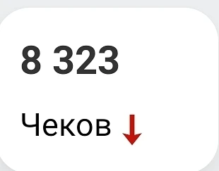 8 323 чека за первые 15 дней августа.