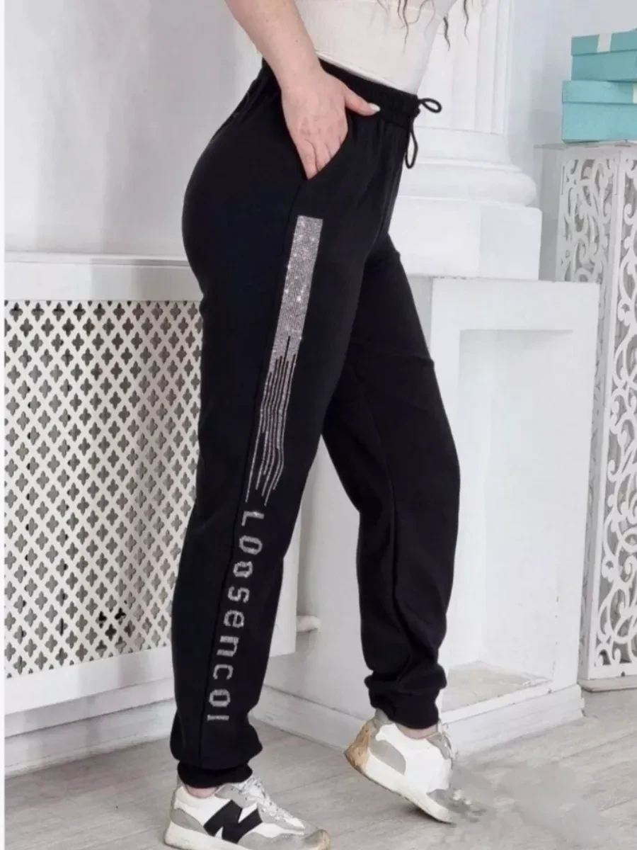 ⚡️ Спортивные штаны со стразами летние, A&T STORE