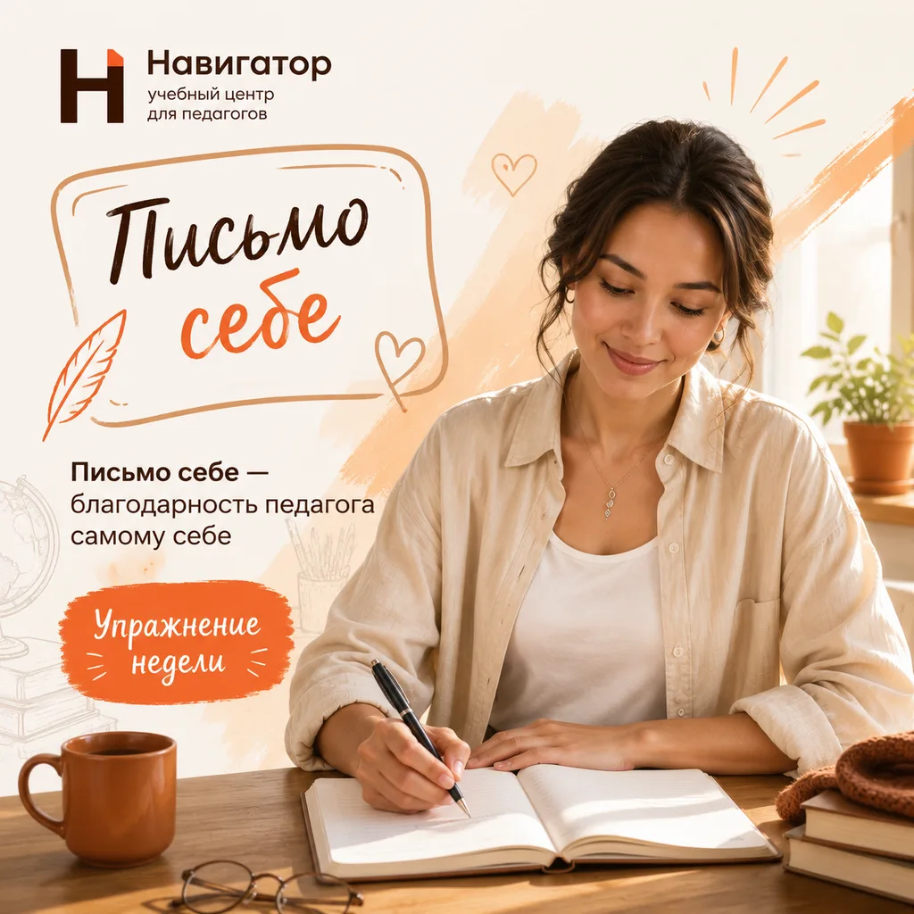 📝 Упражнение недели: “Письмо себе. За что я благодарен себе как педагог”