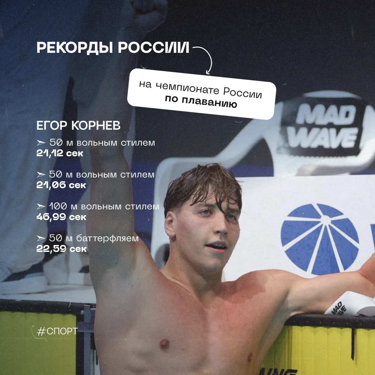 Петербургский пловец Егор Корнев на чемпионате России по плаванию, который проходит в К...