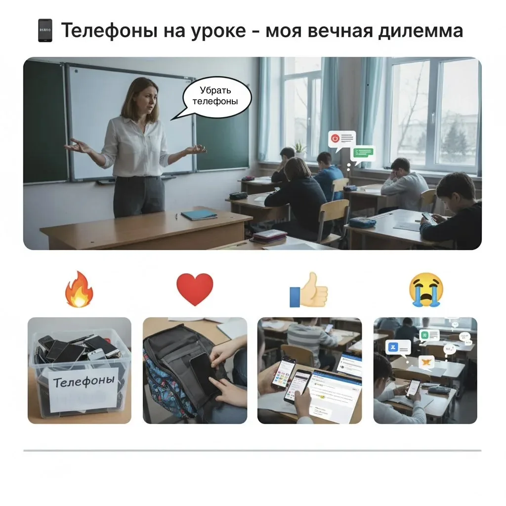 📱 Телефоны на уроке - моя вечная дилемма

Коллеги, признайтесь, у вас тоже дергается глаз, когда ви