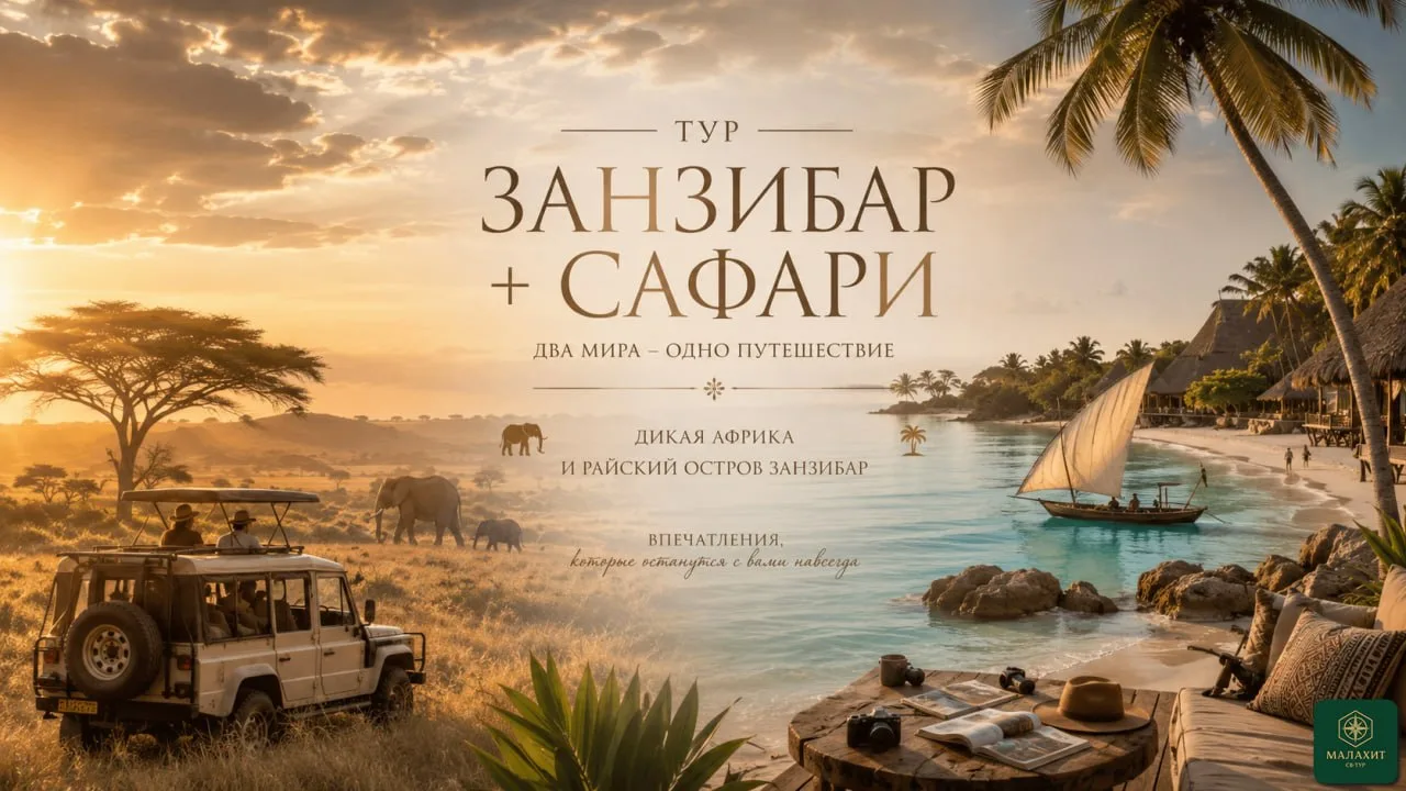 🦓 Из джунглей — к океану: Занзибар и легендарное сафари в одном путешествии