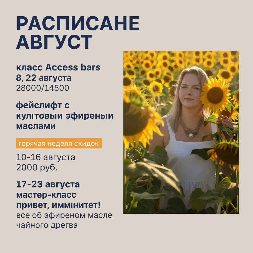 Расписание на август 🔥