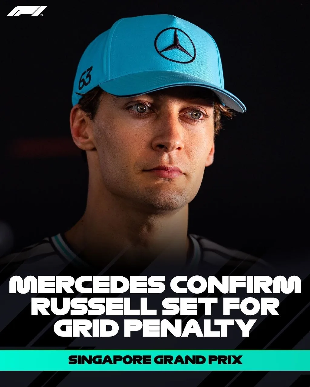 ⚡️ Mercedes официально подтвердили, что Джордж Расселл начнёт воскресную гонку в Сингап...