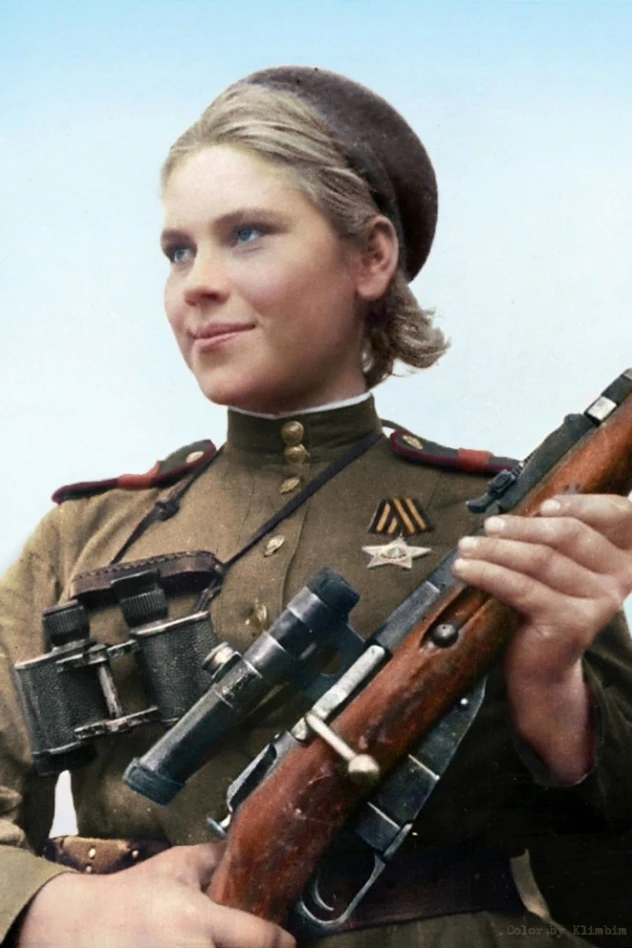 Роза Шанина, советский одиночный снайпер отдельного взвода снайперов-девушек, поразивша...