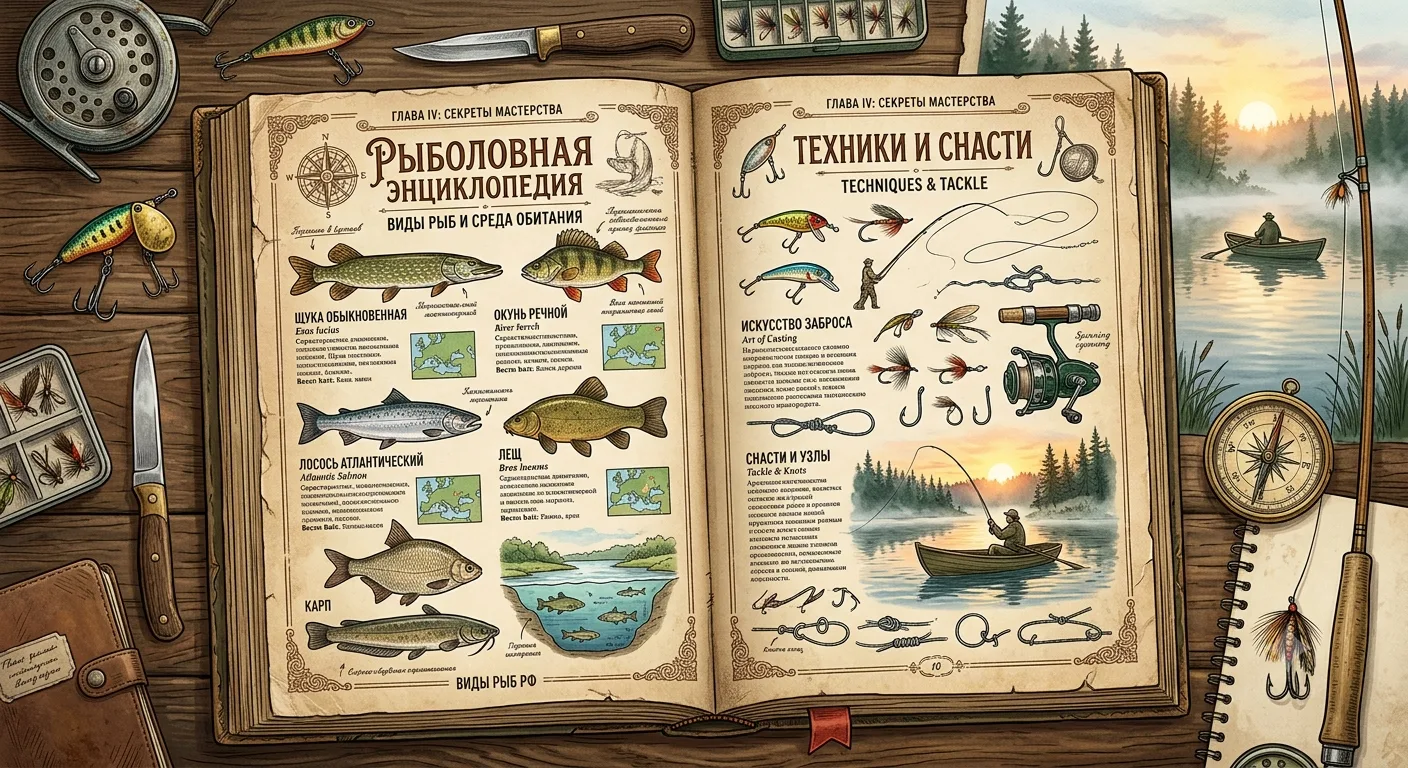 Справочник, который старые рыбаки предпочли бы скрыть от новичков. 🤫
