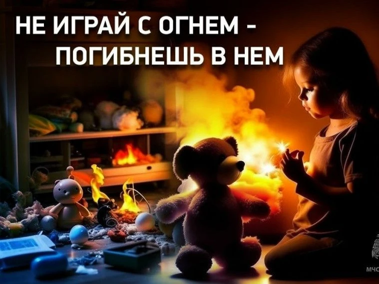 Детская шалость с огнем – частая причина пожаров!