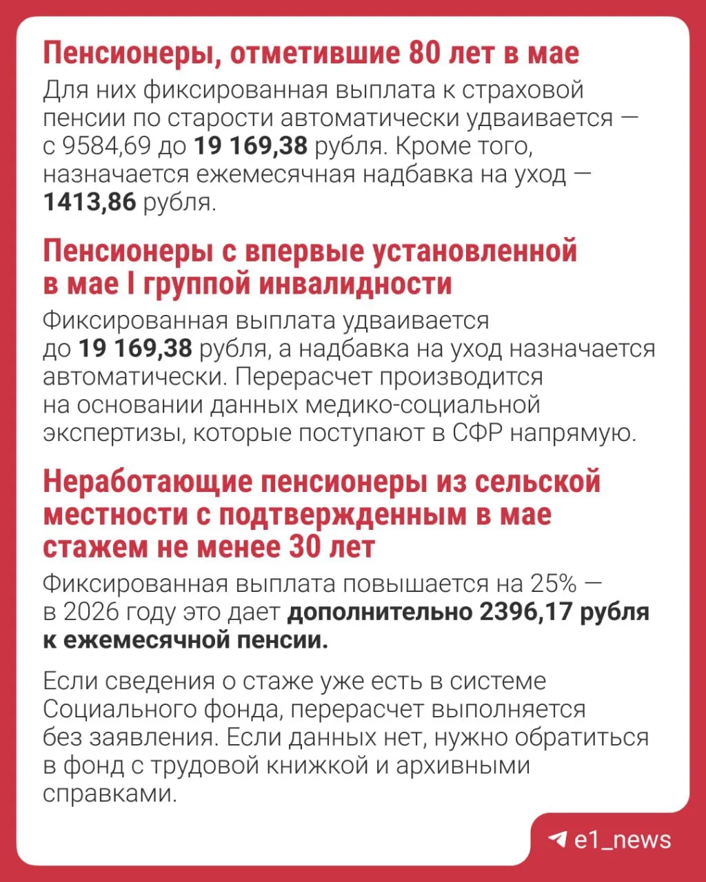 💳 Пенсионеры получат прибавку с 1 июня  Выплаты увеличатся у четырех категорий граждан, при этом в д