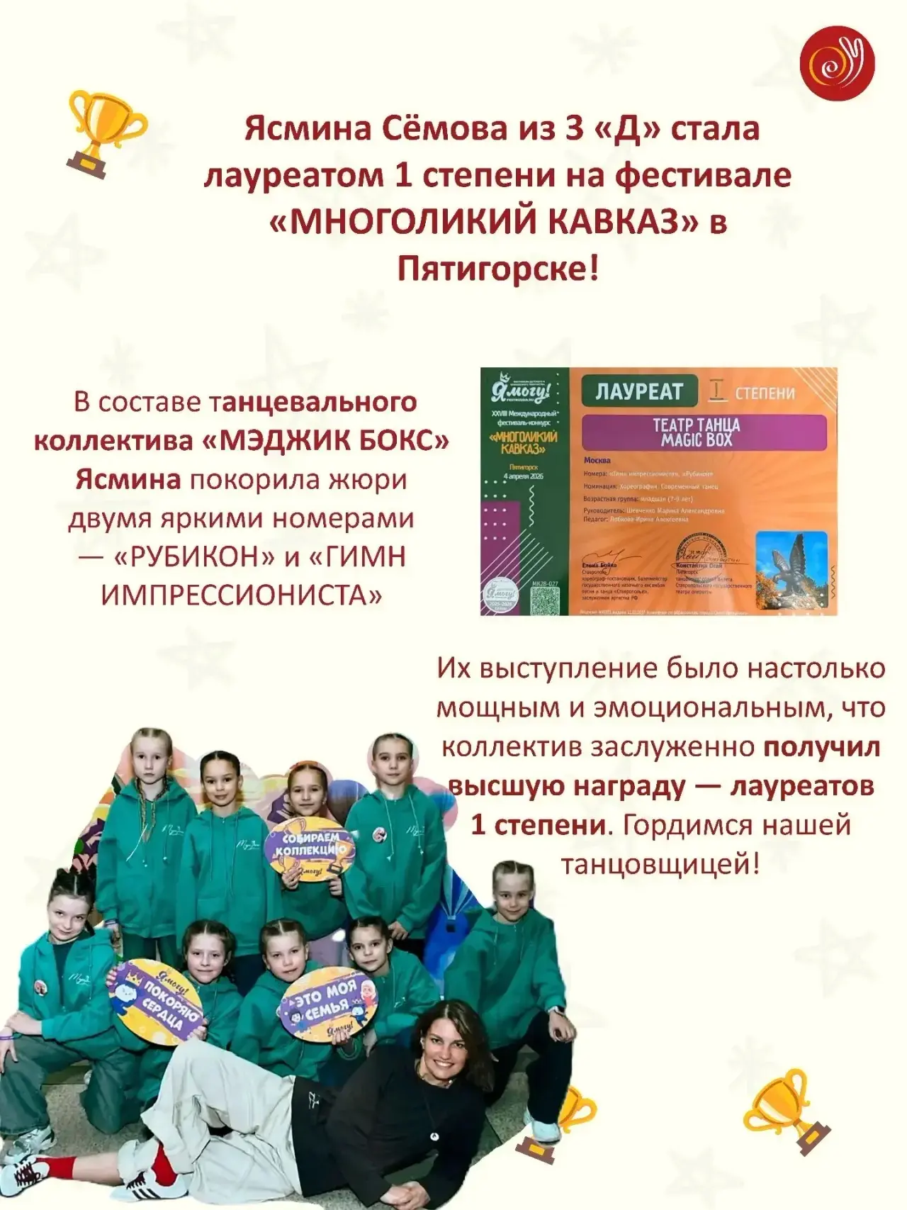 Грация, сила и медали: наши ученики покоряют чир-спорт, акробатику и гимнастику! ✨🏆  Наши учащиеся п