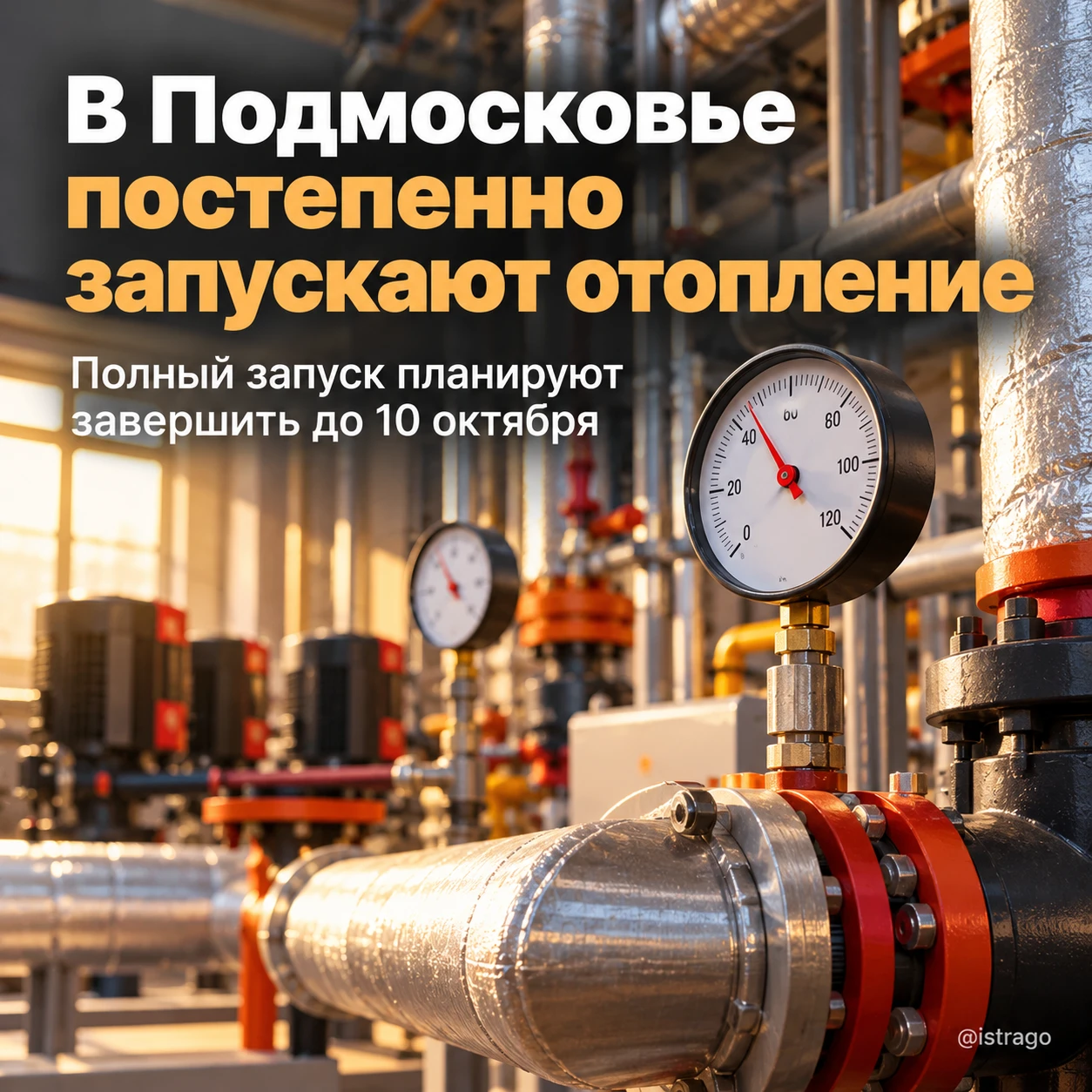 Больше половины котельных Подмосковья уже вышли на повышенный температурный режим