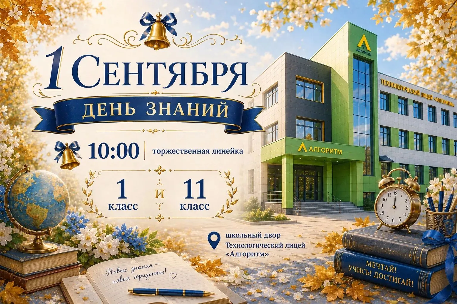 Дорогие ученики, родители и педагоги! Приглашаем вас на торжественную линейку, посвящён...