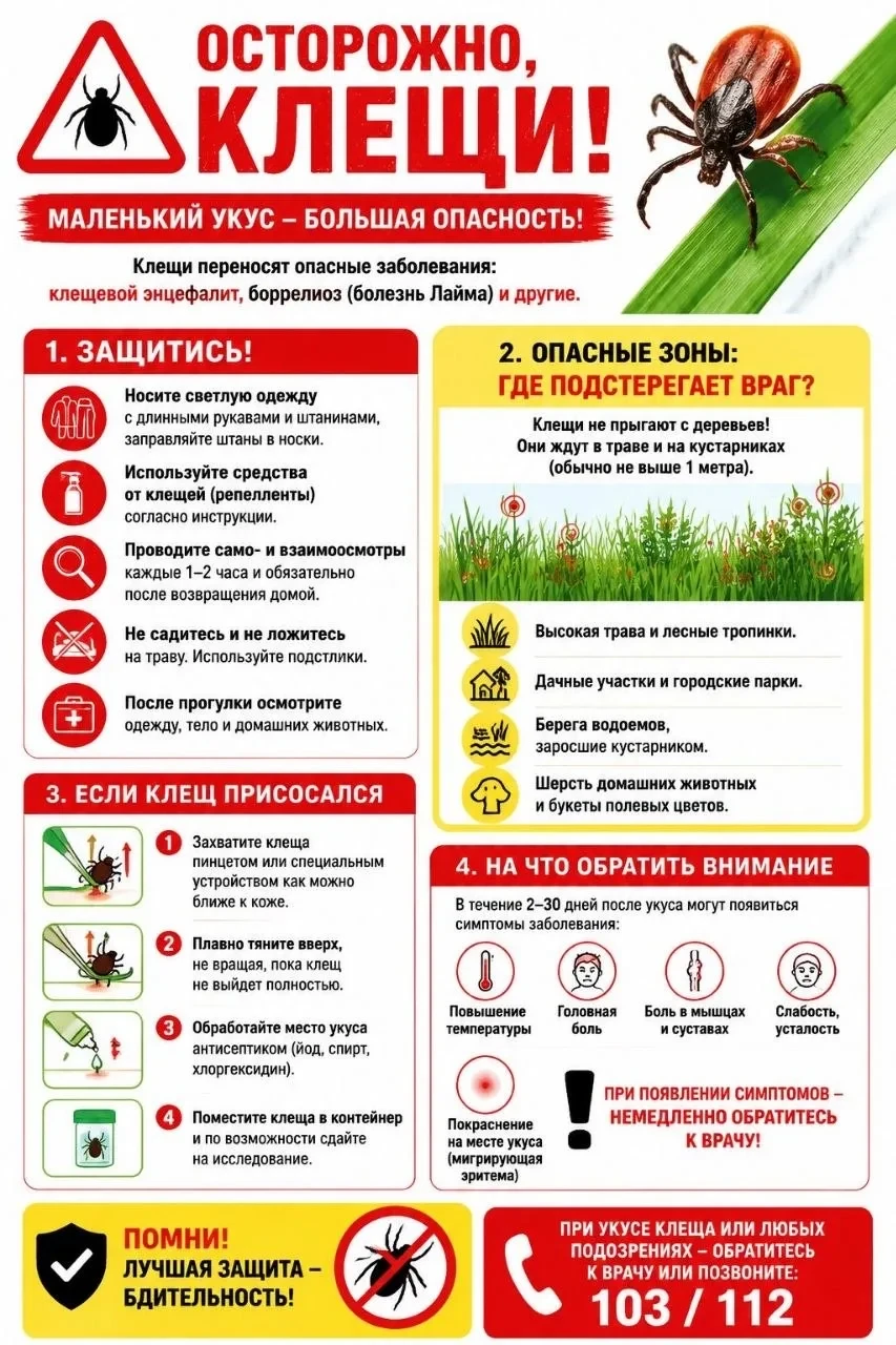 Информационные постеры о клеще