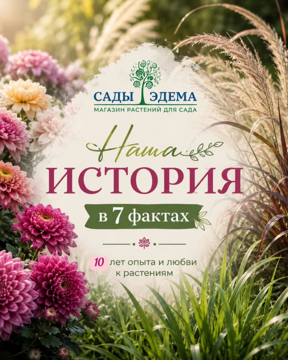 Раскроем 🥰🙈 несколько фактов о «Садах Эдема», поддержите пожалуйста ☺️ 

1️⃣ Мы вместе уже 20 ле
