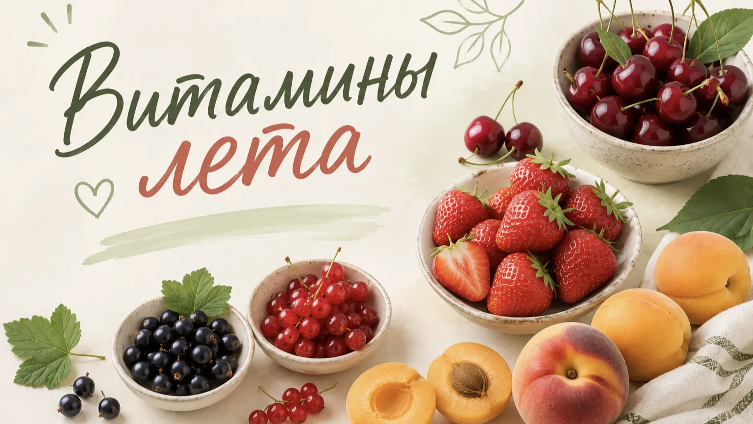 Витамины лета: черешня 🔆