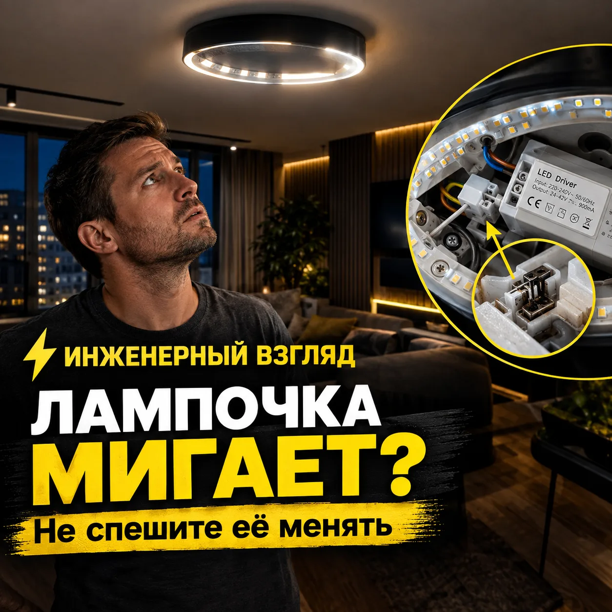 💡 ПОЧЕМУ ЛАМПОЧКА МИГАЕТ, ХОТЯ ЕЁ ТОЛЬКО ПОСТАВИЛИ?