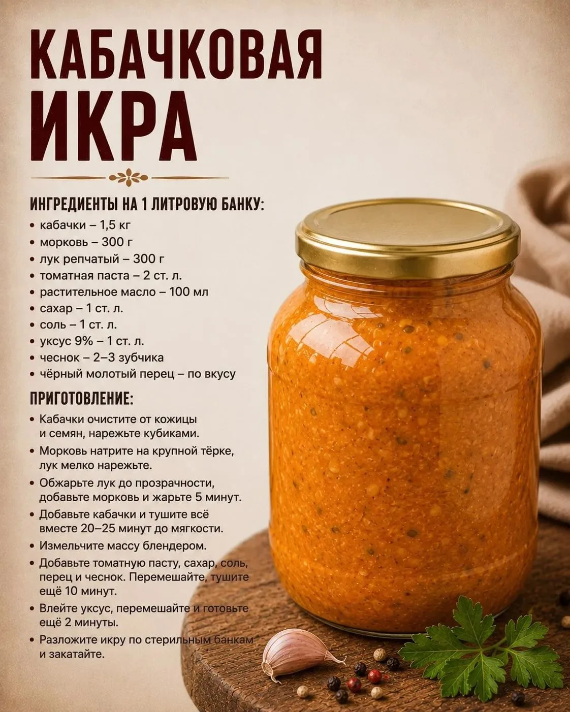 А вы будете на зиму делать кабачковую икру?