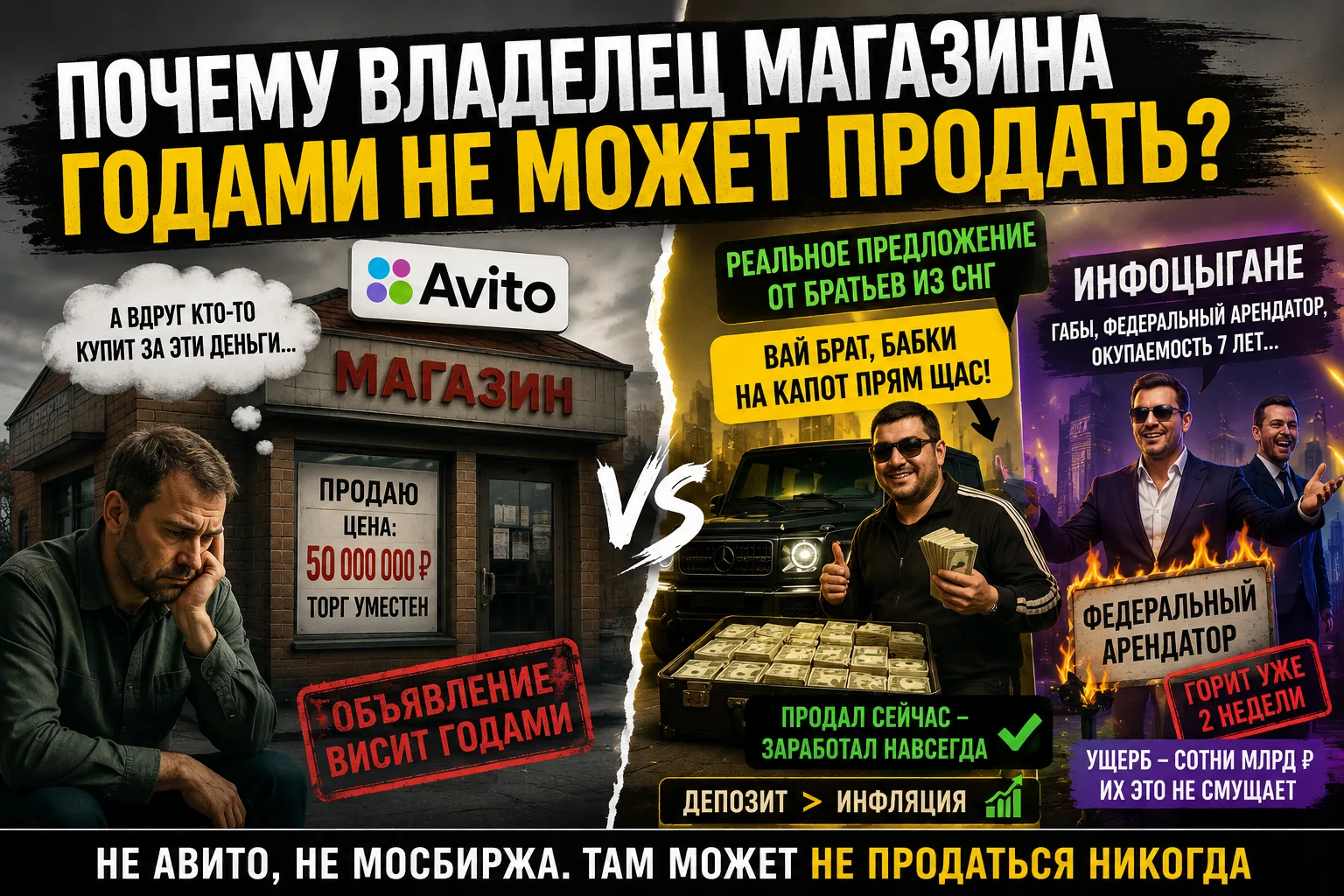 Десятки лет одна и та же картина. Человек не может продать свой любимый магазин, начита...