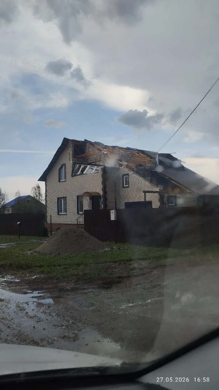 🌪Разрушения у наших соседей в Балезино в Удмуртии. Последствия сильного шквала.
