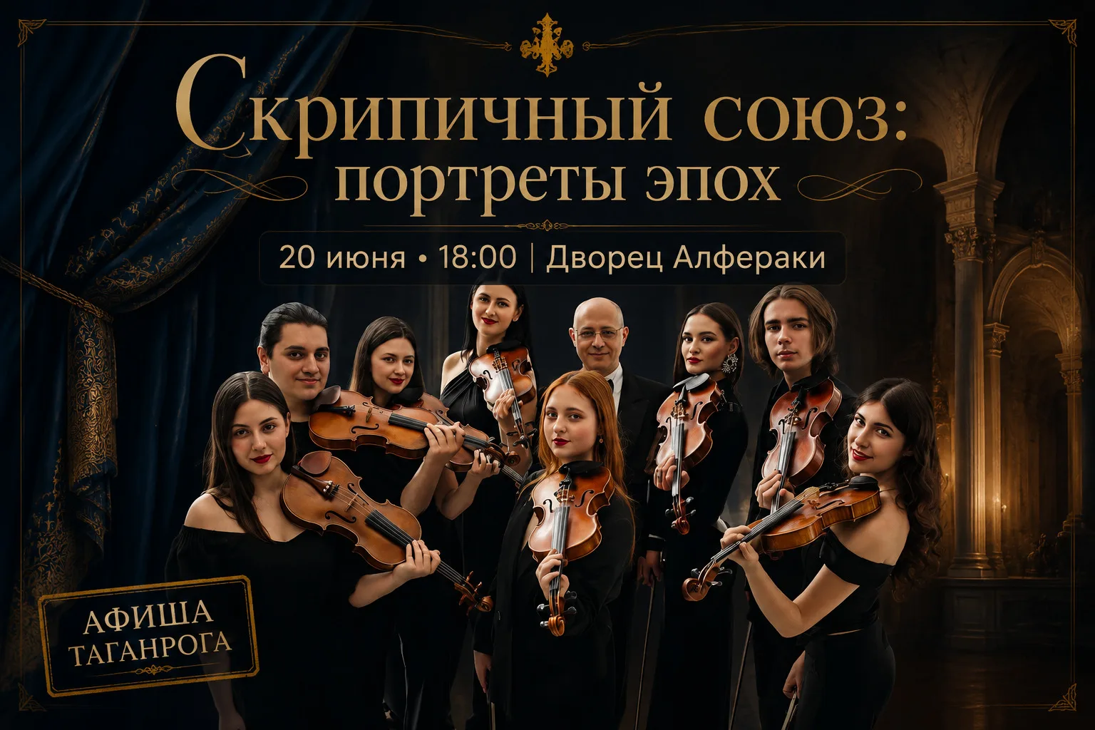 Концерт ансамбля скрипачей «Кантилена» во Дворце Алфераки 🎻