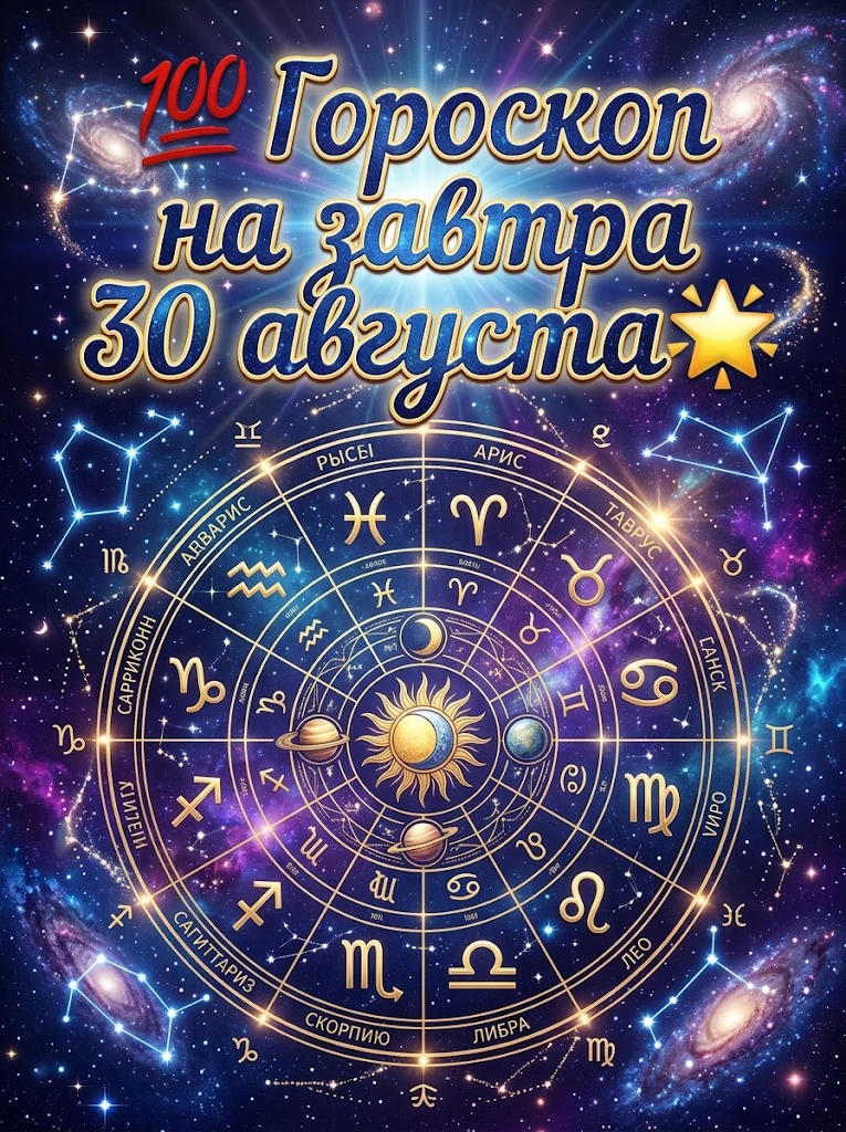 💯 Гороскоп на завтра 30 августа 🌟
