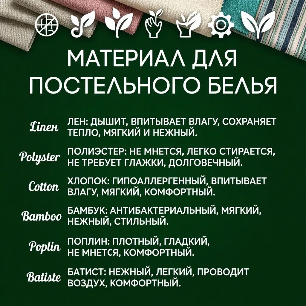 🛌 Как выбрать ткань для постельного белья: разбираем 6 популярных вариантов