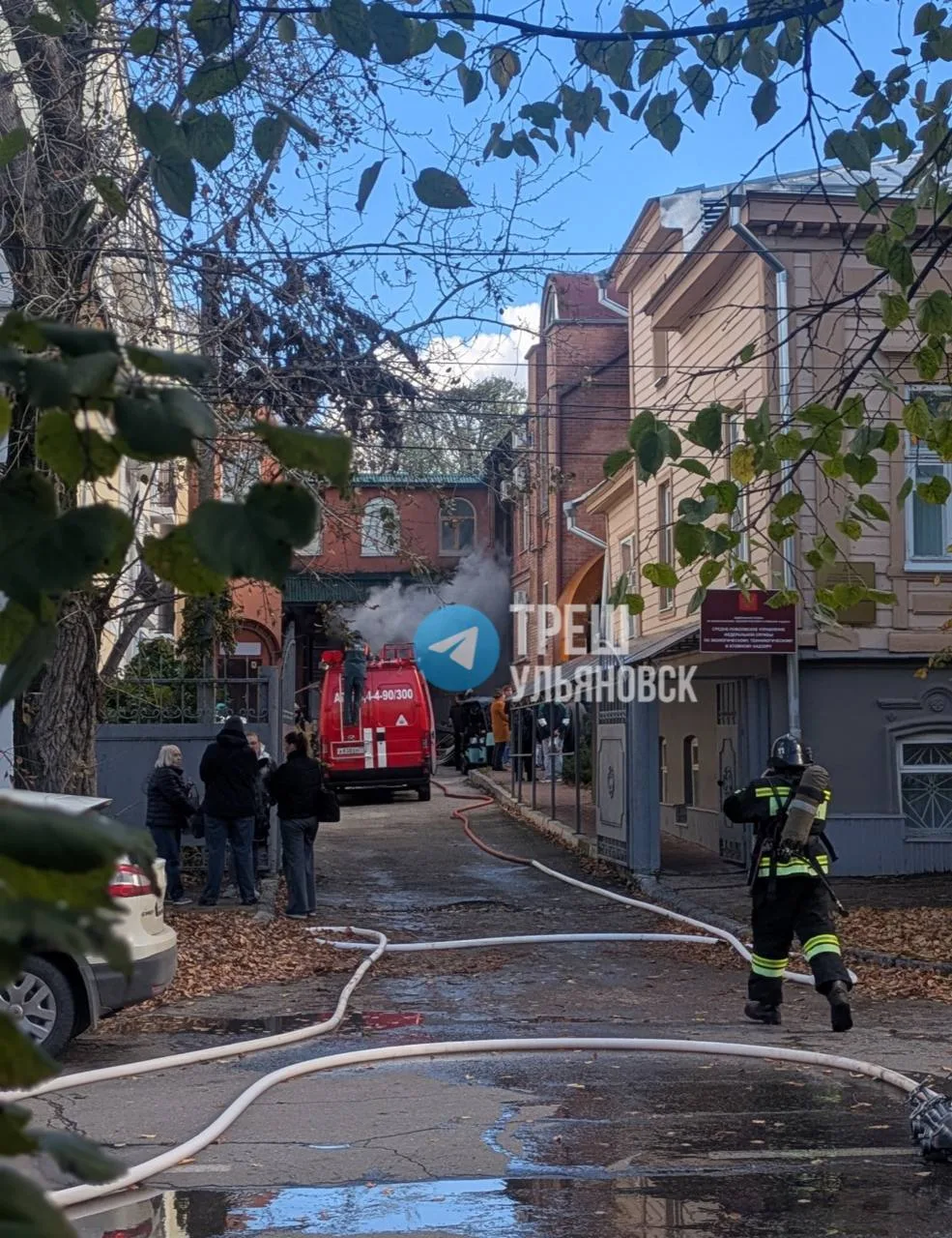 😱 Возгорание в ульяновском Ростехнадзоре на улице Александра Матросова