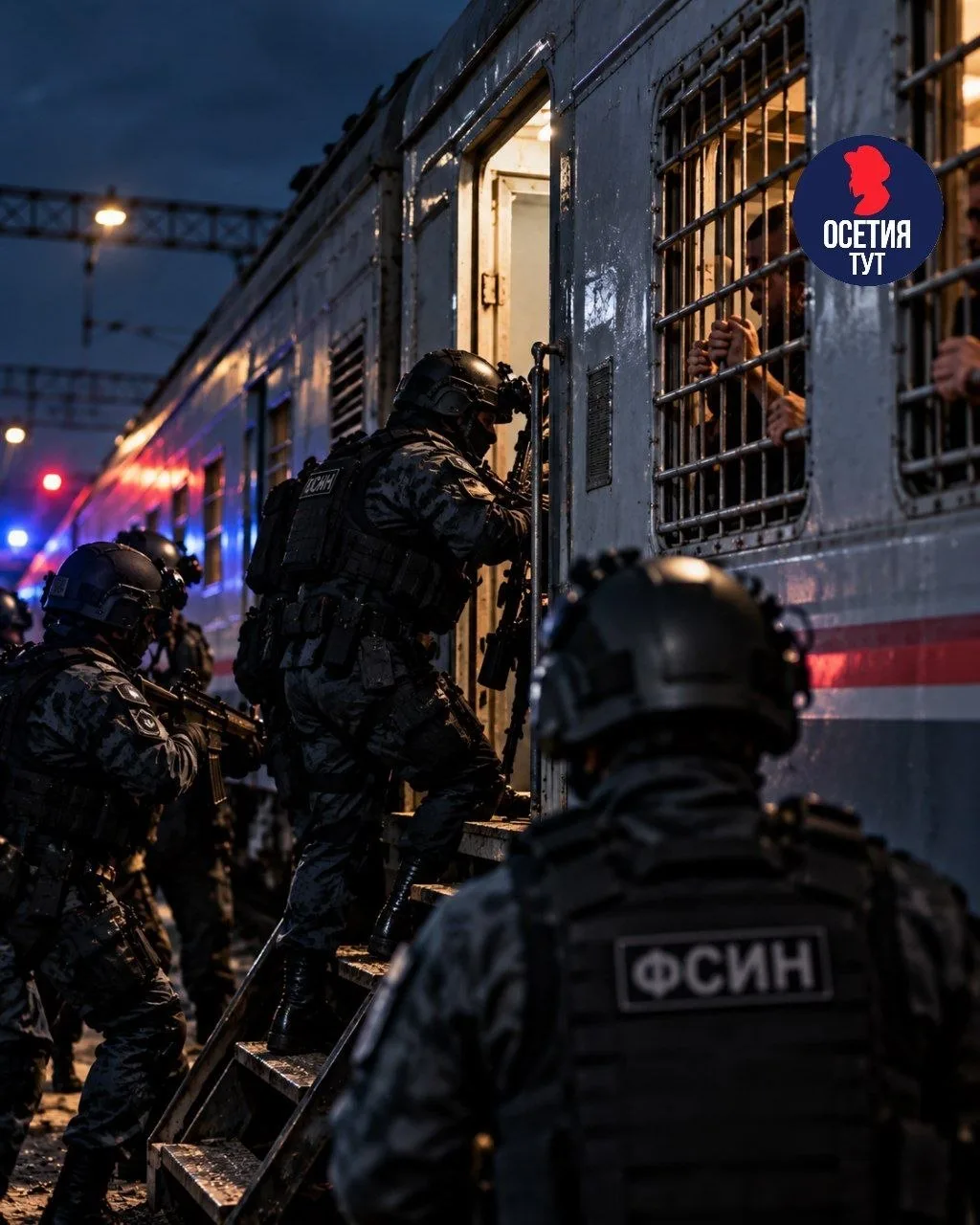 ❗ Бунт заключённых, предварительно, произошёл в поезде Владикавказ — Адлер в КБР.