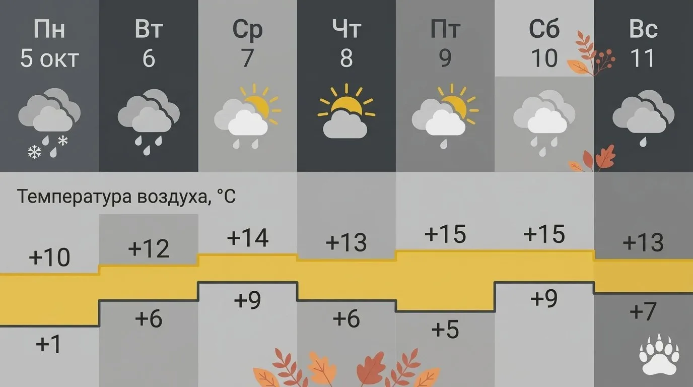 🌧 Предстоящая неделя в Ярославской области будет прохладной