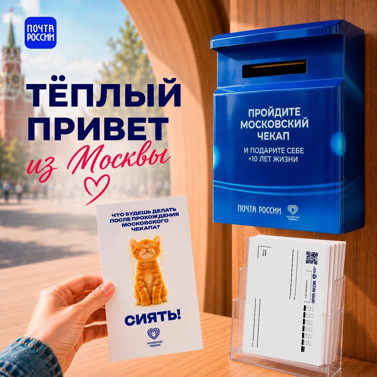 💌 Передайте тёплый привет из Москвы