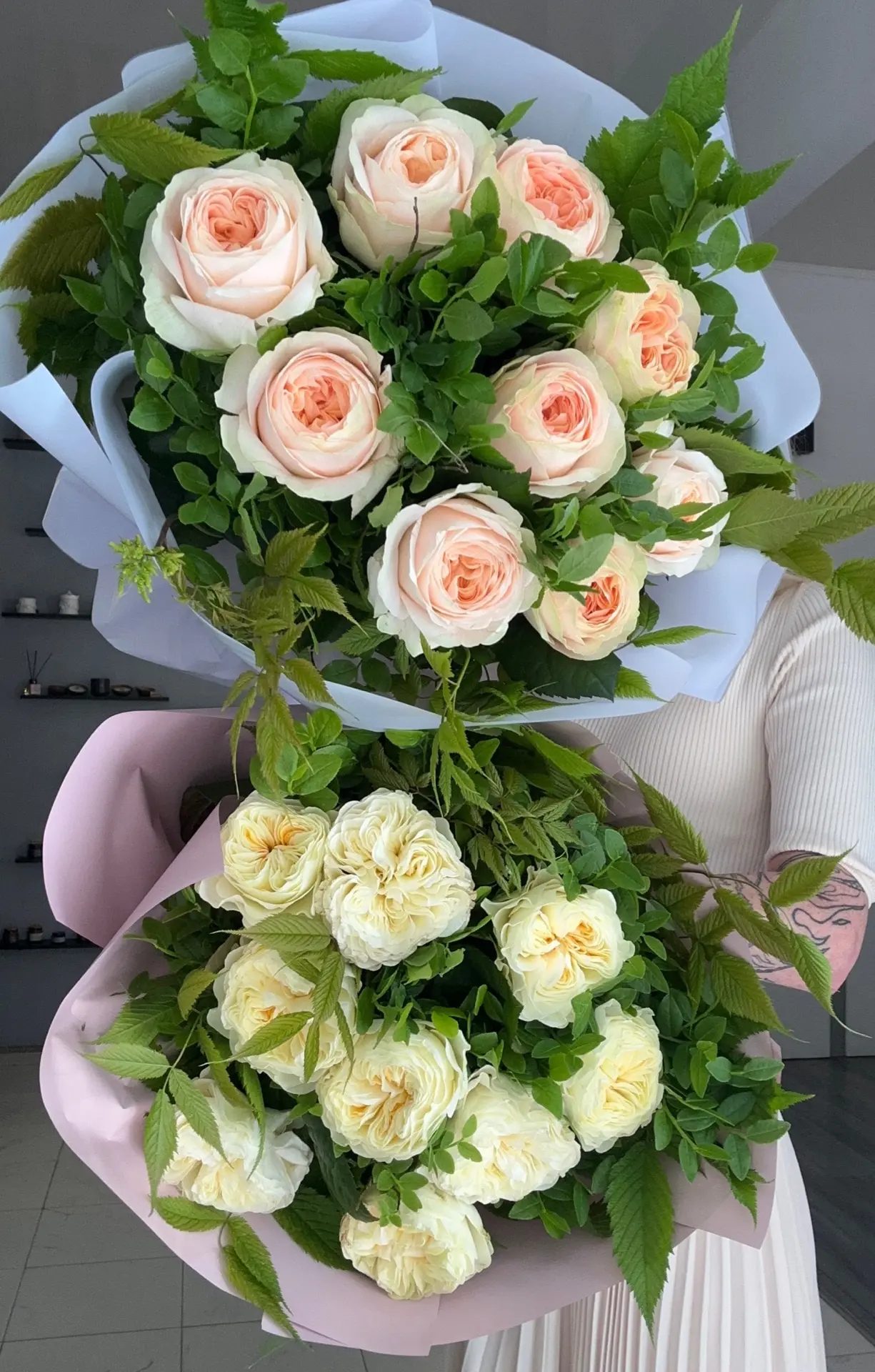 Букеты с пионовидной розой😍