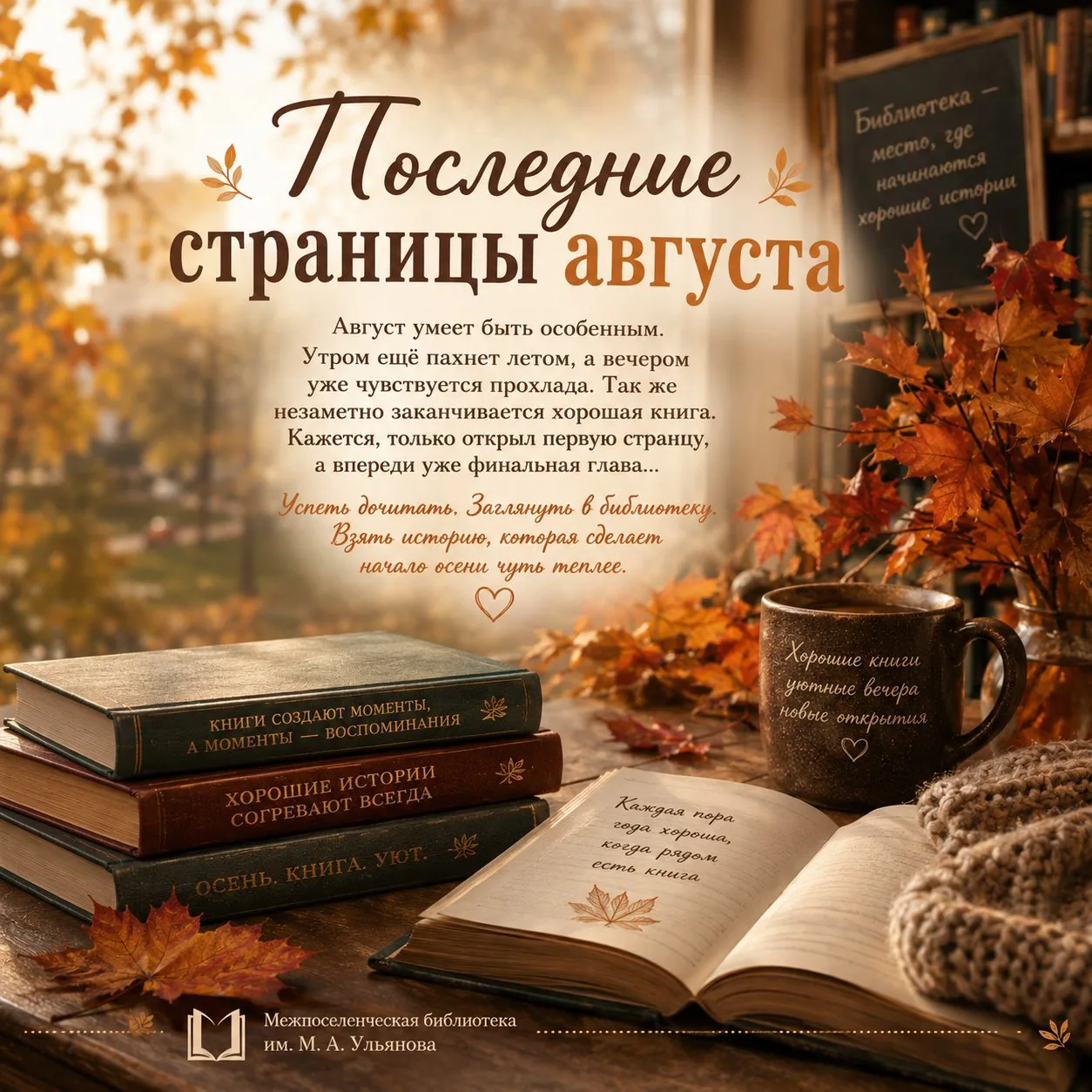 📖 Последние страницы августа