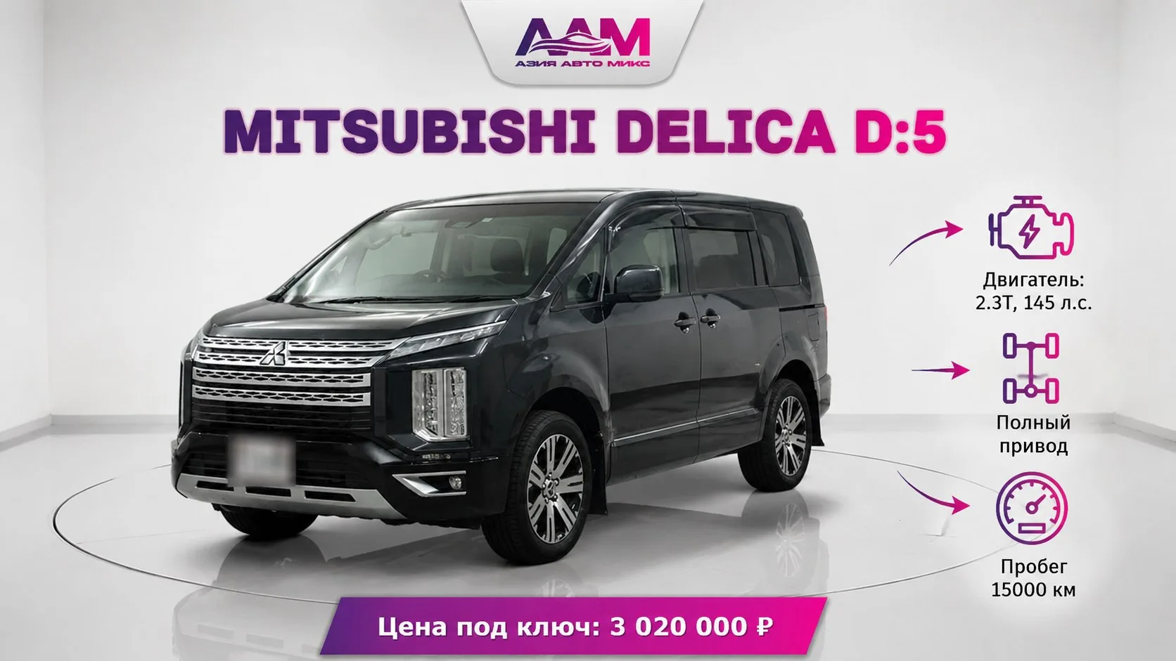 ⚡️ Подобрали и приобрели Mitsubishi Delica D:5 для Геннадия из города Санкт-Петербург!

Ключевые хар