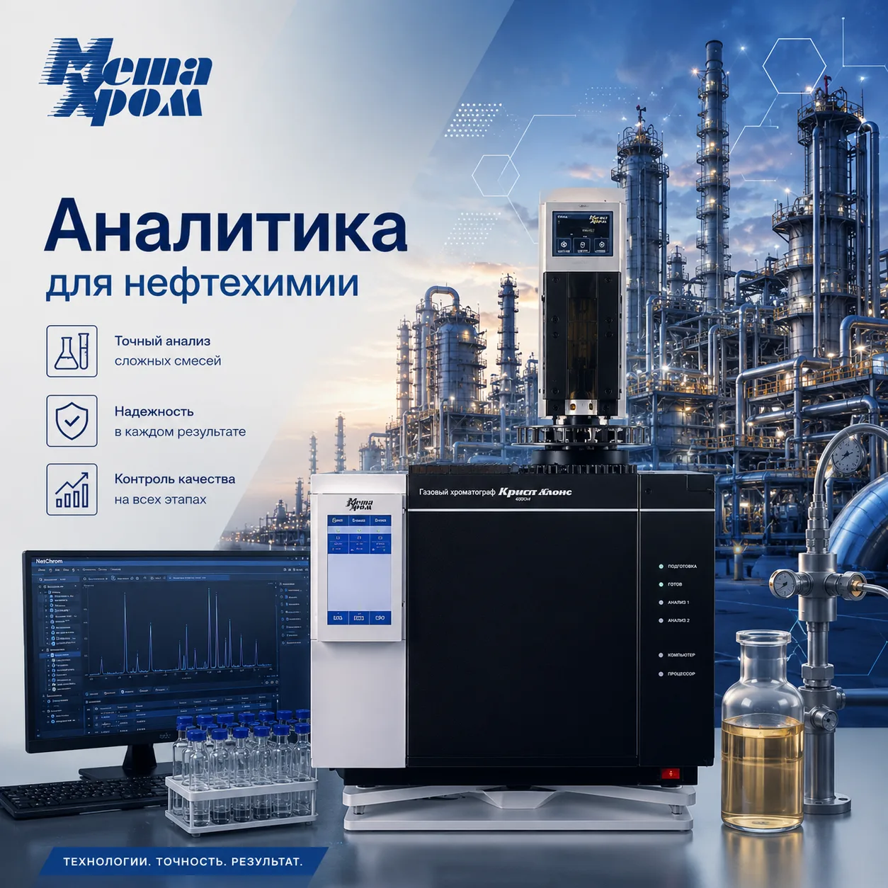 Газовая хроматография в нефтехимии: где без неё не обойтись

Нефтехимия – отрасль жестких допусков. 